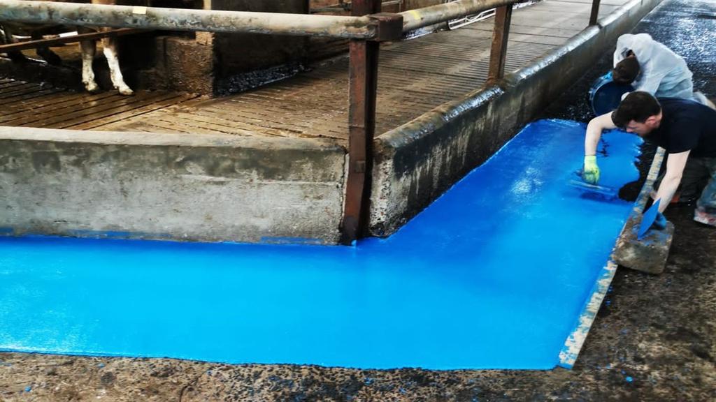 Install process - blue 6mm pu system