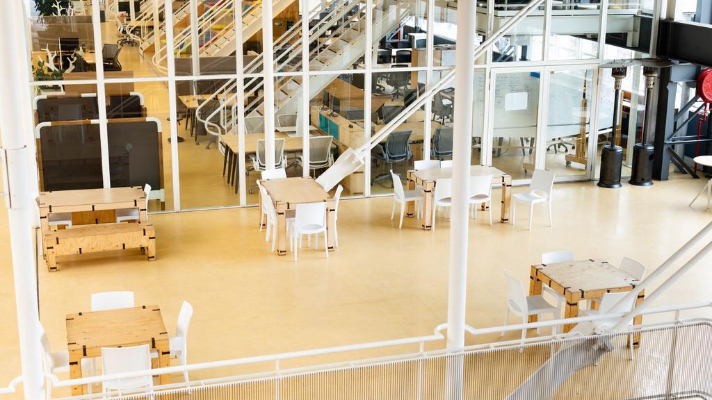 interior healthcare with resin floor